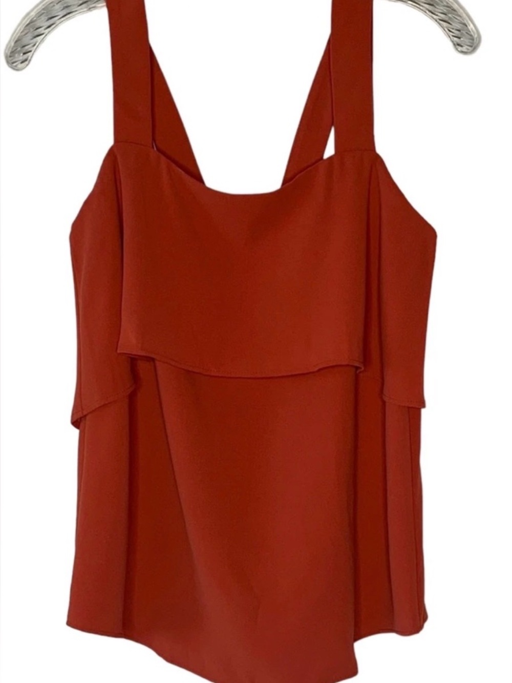 Ann Taylor Red Ruffle Layered Camisole